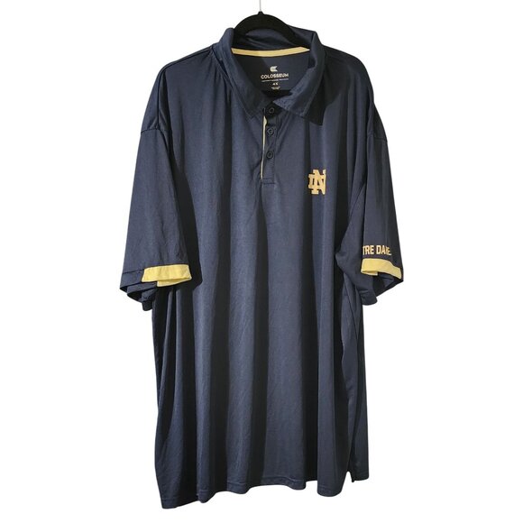 Notre Dame Fighting Irish Mens Polo Shirt 4X By Colosseum - Picture 1 of 7